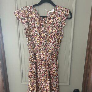 Women's Floral Size Large Midi Dress